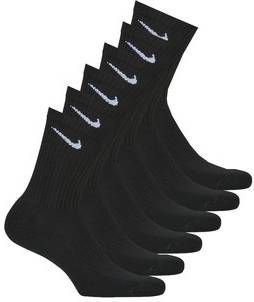 Nike Everyday Cushioned Sportsokken 6 Pack Zwart Wit