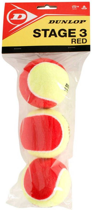 Dunlop Stage 3 Rood 3 st.