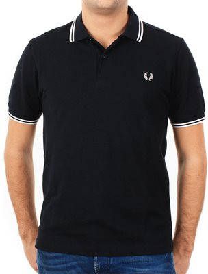 Fred Perry Twin Tipped Polo Navy Blauw/Wit