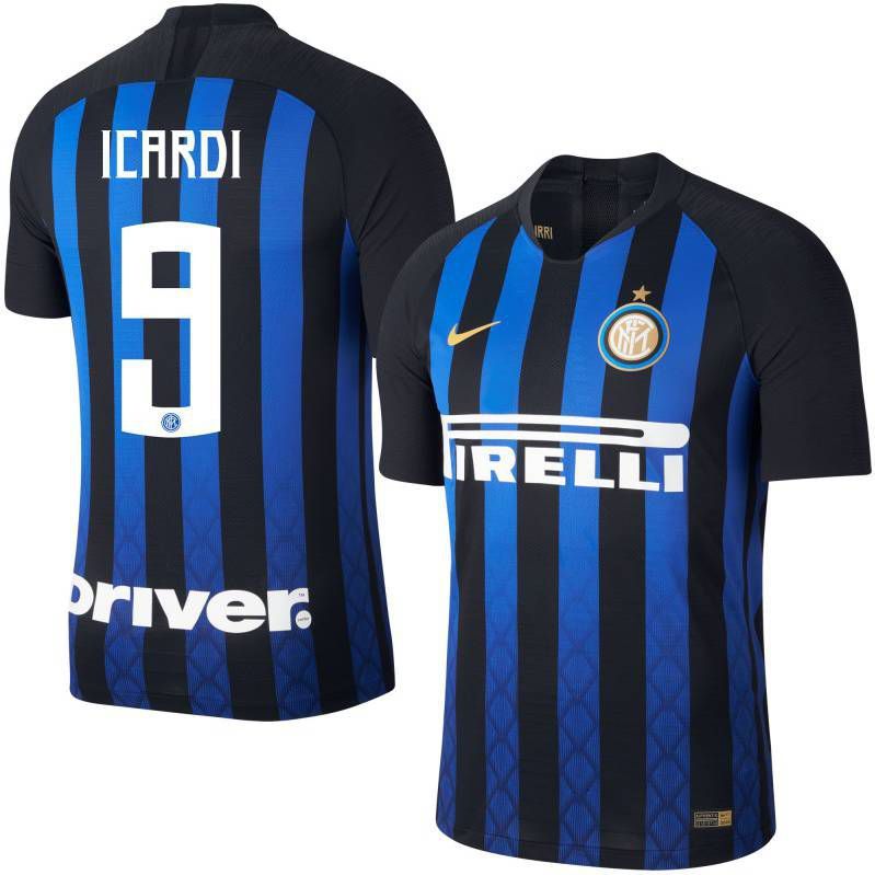 Nike Inter Milan Authentic Vapor Match Shirt Thuis 2018 2019 + Icardi 9