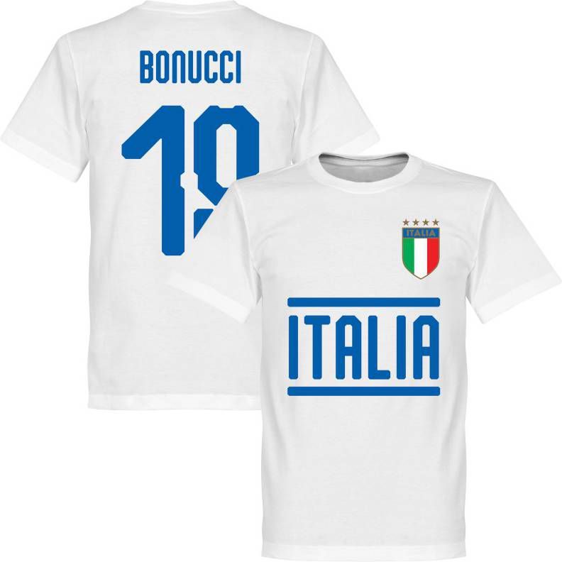 Retake Italië Bonucci 19 Team T Shirt Wit