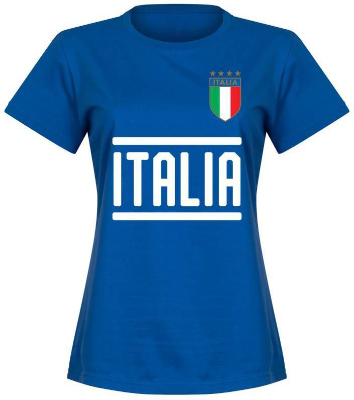 Retake Italië Dames Team T Shirt Blauw