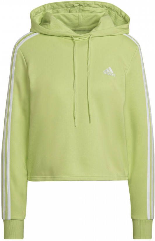 Adidas 3 Stripes French Terry Cropped Sweater Met Capuchon Dames