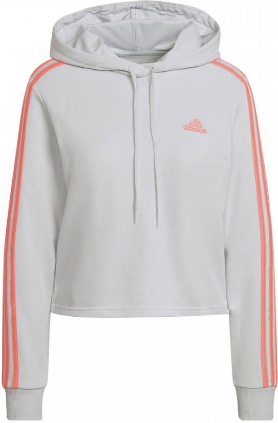 Adidas 3 Stripes French Terry Cropped Sweater Met Capuchon Dames