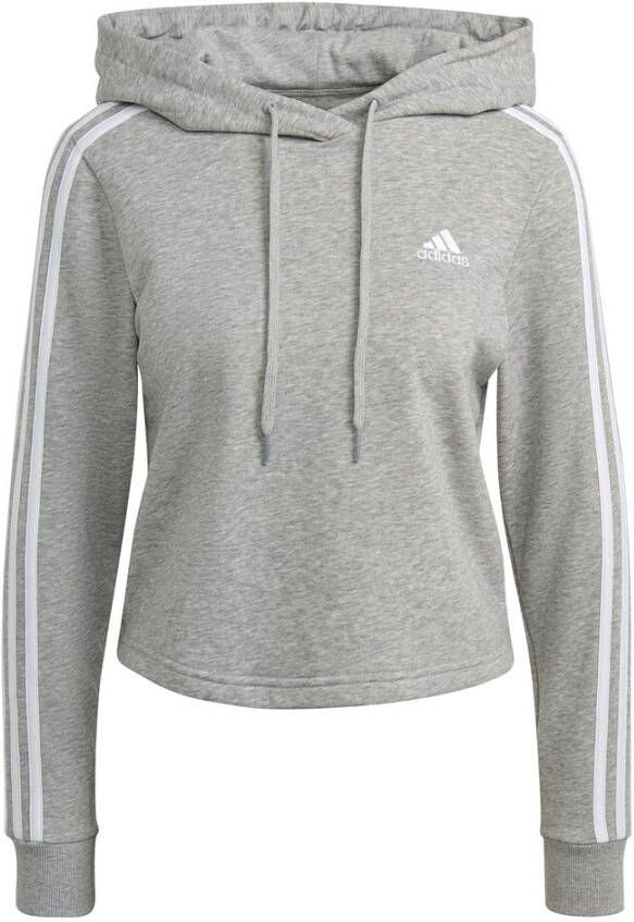 adidas Performance Sweatshirt ESSENTIALS CROPPED HOODY MET 3 STREPEN