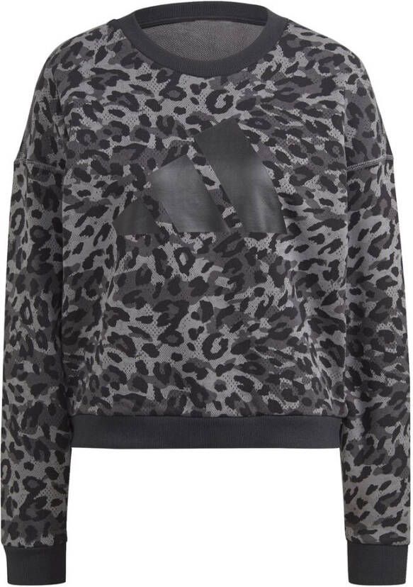 Adidas Trainings sweater met panter- en logoprint