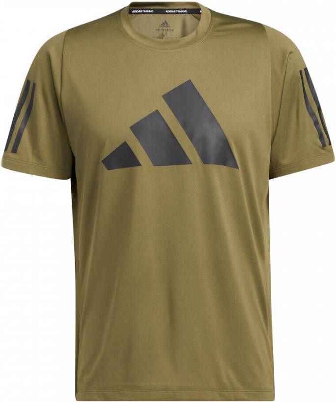 Adidas Performance sport T shirt olijfgroen/zwart