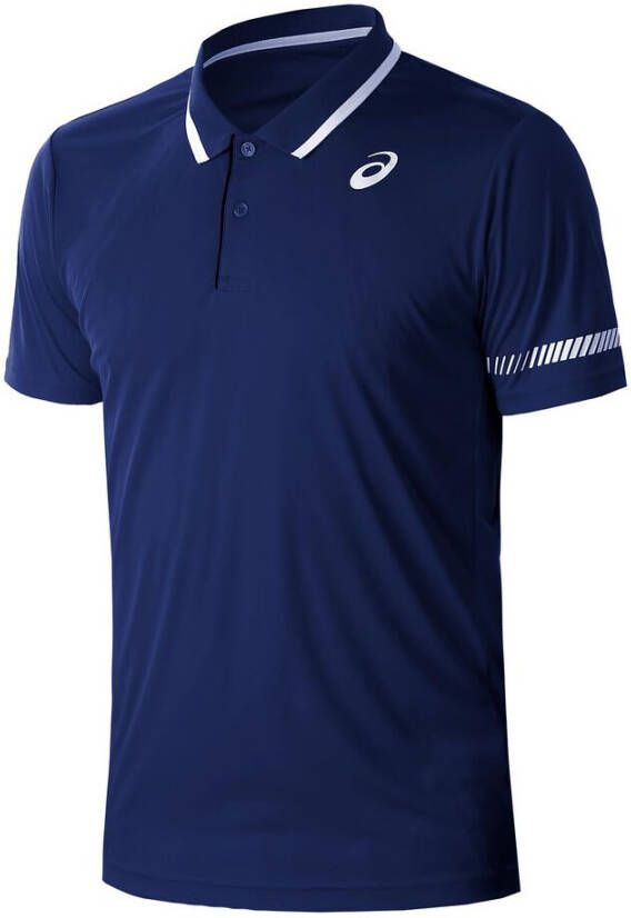 ASICS sportpolo Court donkerblauw