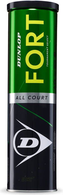 Dunlop Tennisbal Fort All Court Rubber/vilt Geel 4 Stuks
