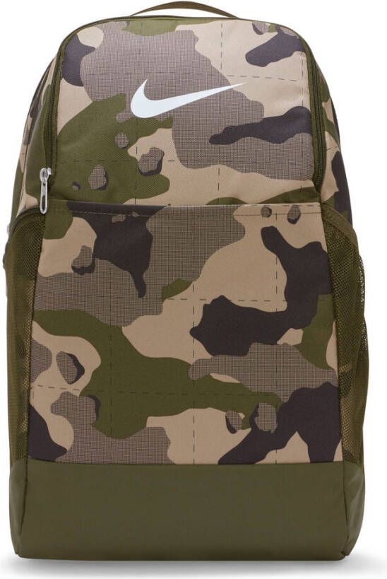 Nike Brasilia Trainingsrugzak met camouflageprint(medium, 24 liter) Bruin