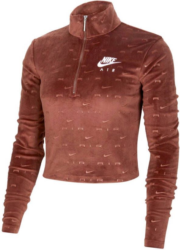 Nike Sportswear Velour 1/4 Zip Longsleeve Dames