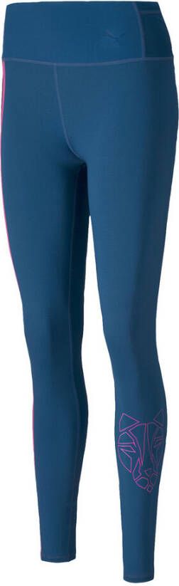 Puma 7/8 sportlegging blauw/roze/zwart