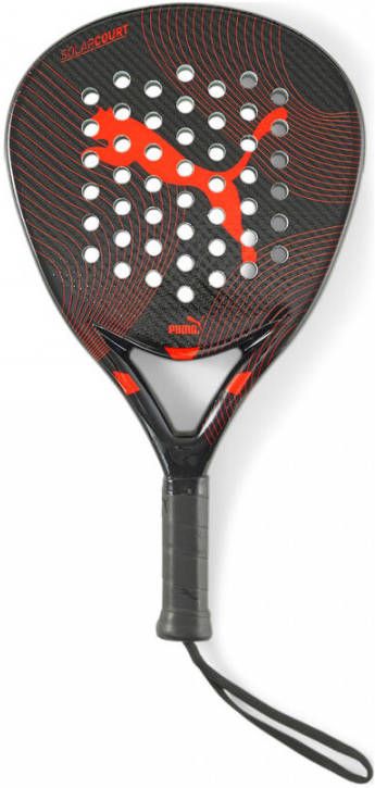 Puma solarcourt padelracket zwart/rood