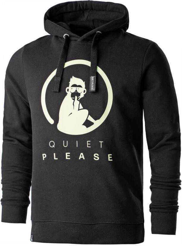 Quiet Please Glow In The Dark Logo Sweater Met Capuchon Heren