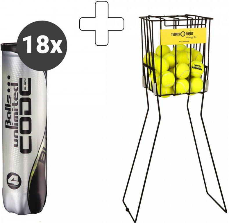 Balls Unlimited Code Black 18x Verpakking 4 Stuks Plus Ballenmand