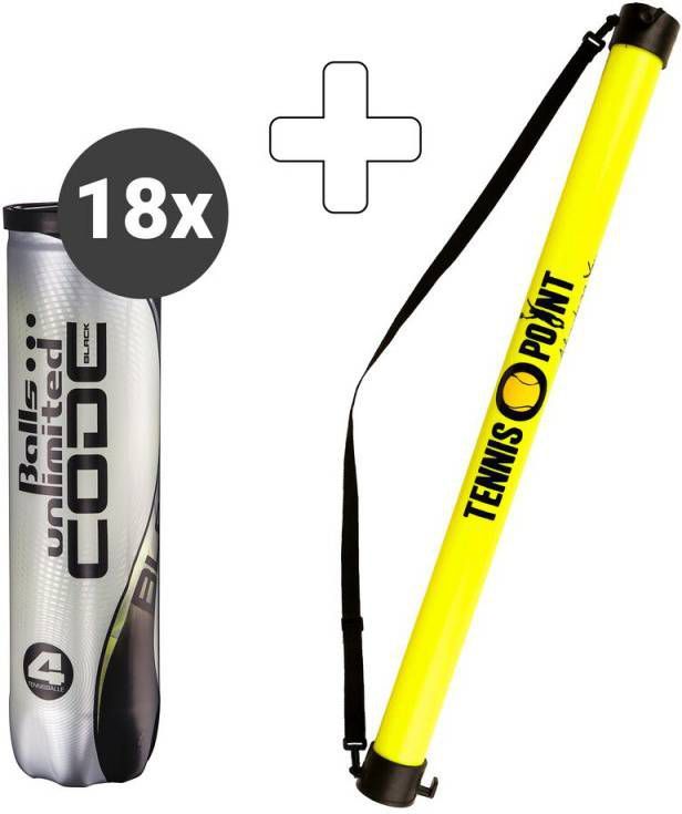 Balls Unlimited Code Black 18x Verpakking 4 Stuks Plus Ballenverzamelbuis