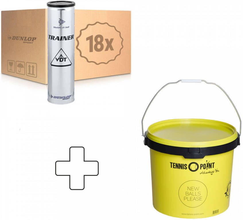 Dunlop Trainer 18x Verpakking 4 Stuks In Een Doos, Plus Ballenemmer