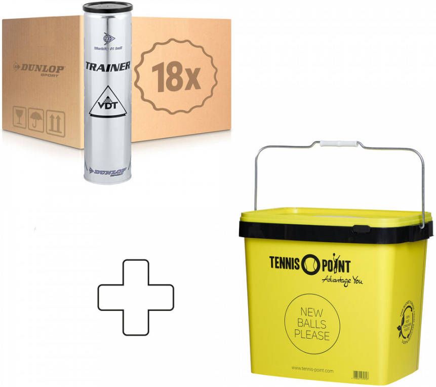 Dunlop Trainer 18x Verpakking 4 Stuks In Een Doos, Plus Ballenemmer