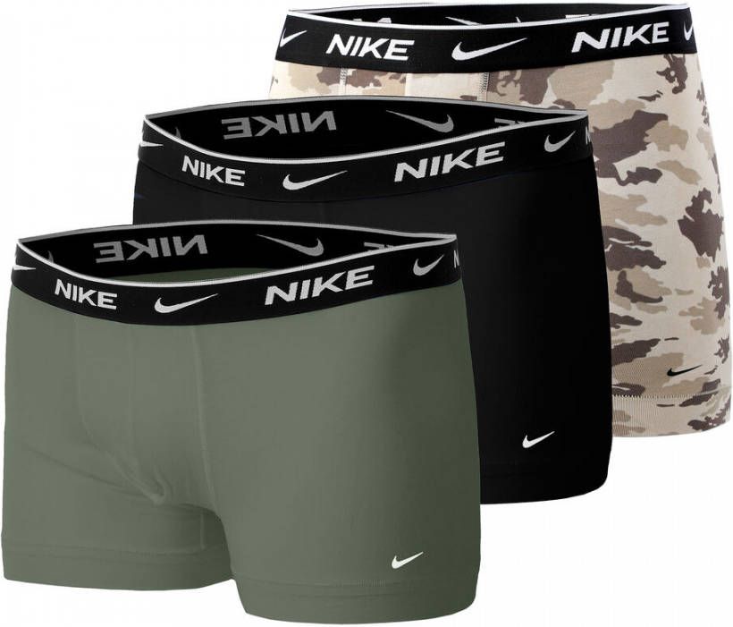 Nike Boxershorts 3 Pak Bruin/Groen/Zwart