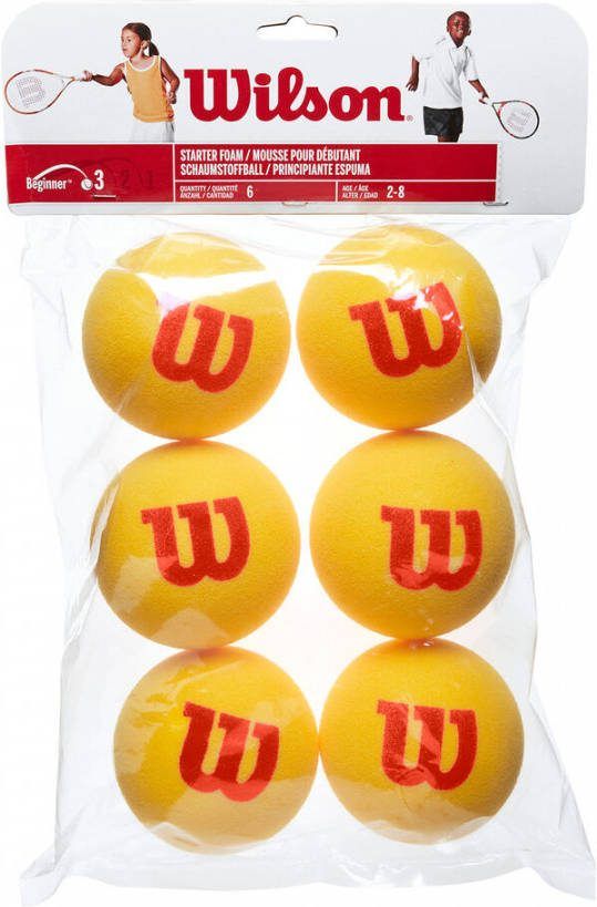 Wilson Starter Foam Balls(Stage 3)Zak Met 6 Stuks