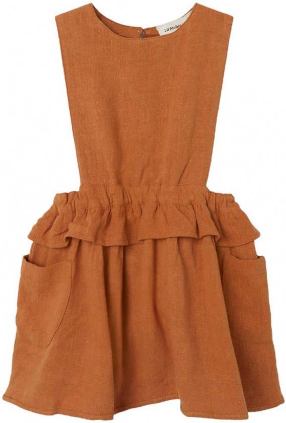 LIL' ATELIER MINI overgooier NMFDAISY met ruches bruin