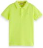 Scotch and Soda T shirts Garment Dyed Short Sleeved Pique Polo Geel online kopen