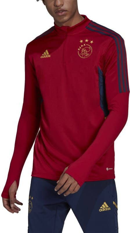 adidas Ajax Trainingstrui 2022 2023 Donkerrood Donkerblauw Goud