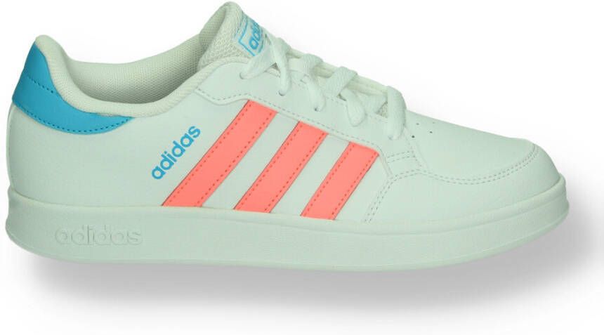 adidas breaknet sneakers wit/roze kinderen