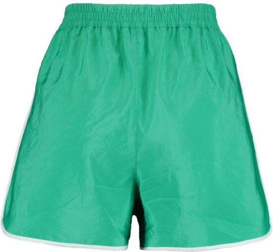 America Today regular fit korte broek met zijstreep groen/wit