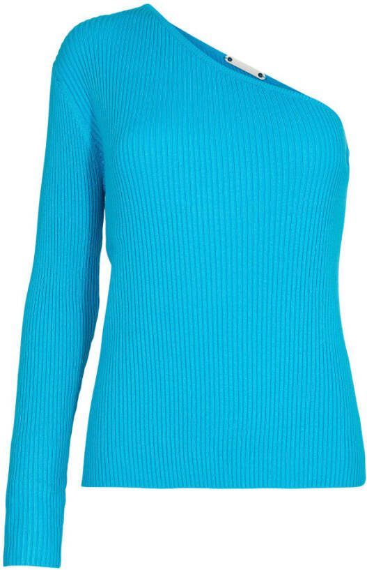 Co'Couture Cc badu asym rib knit turq