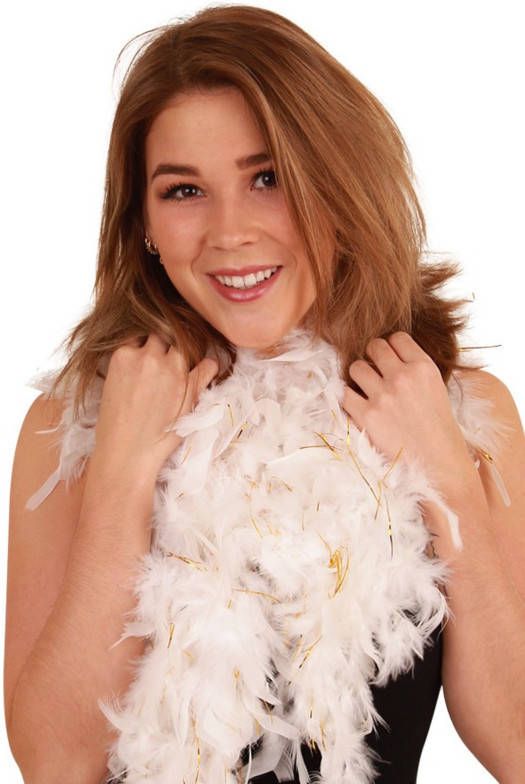 Confetti Boa wit/goud 180 cm. 75 gr.