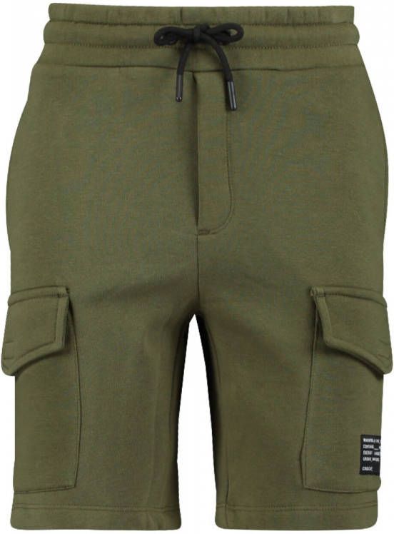 CoolCat Junior regular fit sweatshort Nickson armygroen