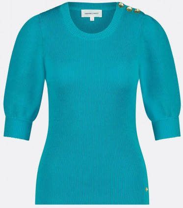 Fabienne Chapot Pullover Ribbel , Blauw, Dames