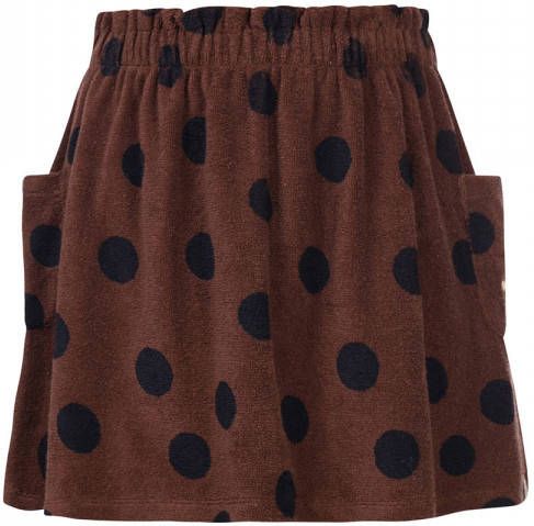 Looxs Revolution Badstof rokje cacao met dots voor meisjes in de kleur