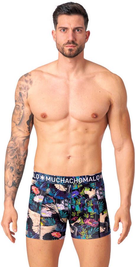 Muchachomalo Boxershorts 2 pack Shorts Baretta Blue Hawai Blauw
