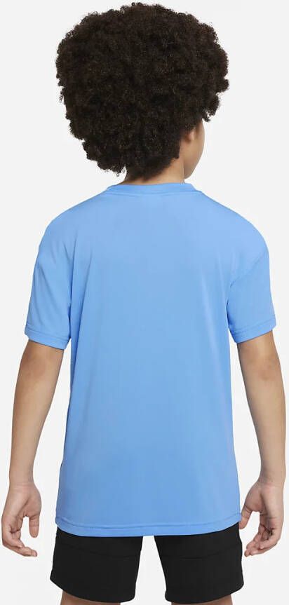 Nike Dri FIT Trainingstop met korte mouwen voor jongens Blauw