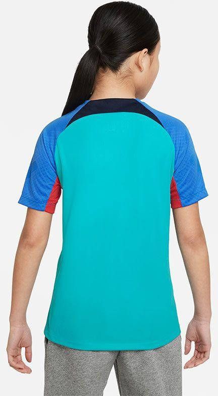 Nike Kids Nike FC Barcelona Strike Trainingsshirt 2022 2023 Kids Turquoise Blauw