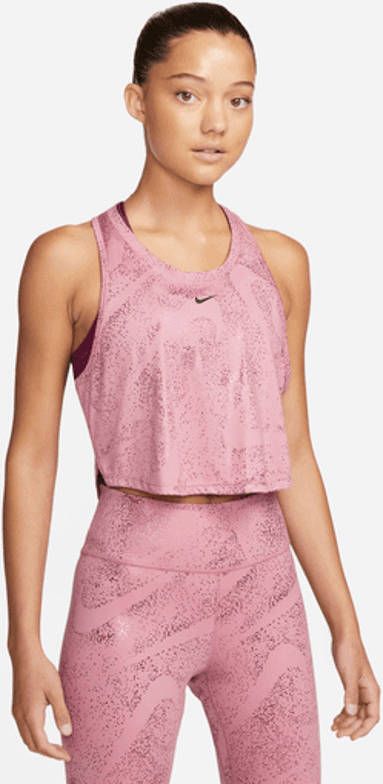 Nike Dri FIT One Trainingstanktop met print voor dames Roze