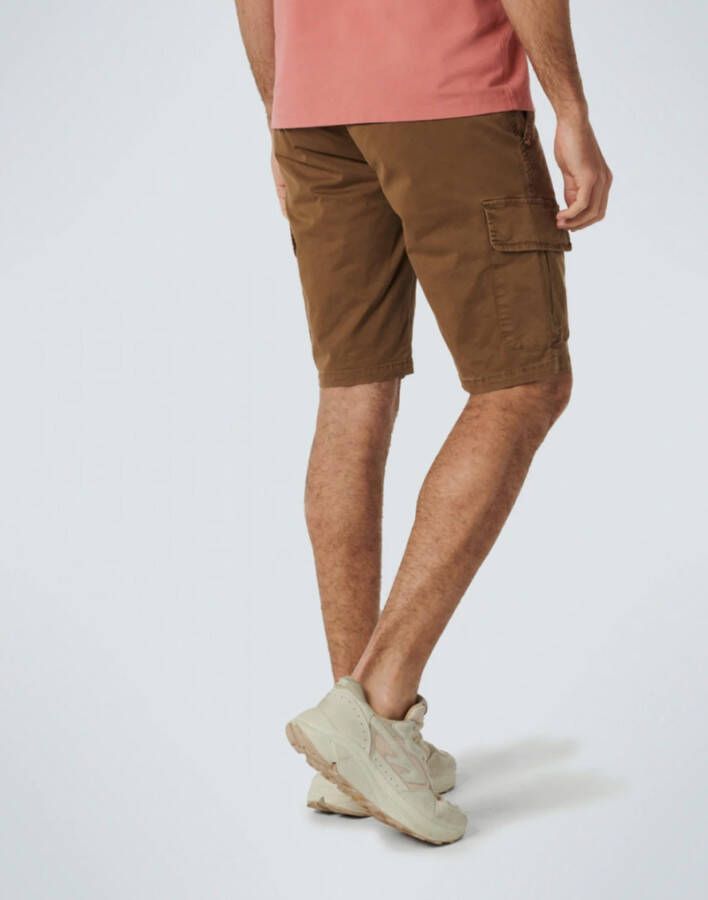 No Excess short cargo garment dyed + stone washed stretch khaki(158190308sn 043 )