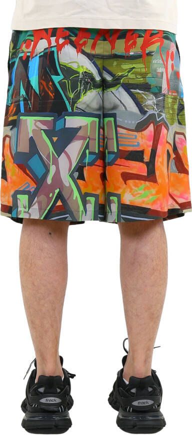 Off White Patterned shorts , Bruin, Heren