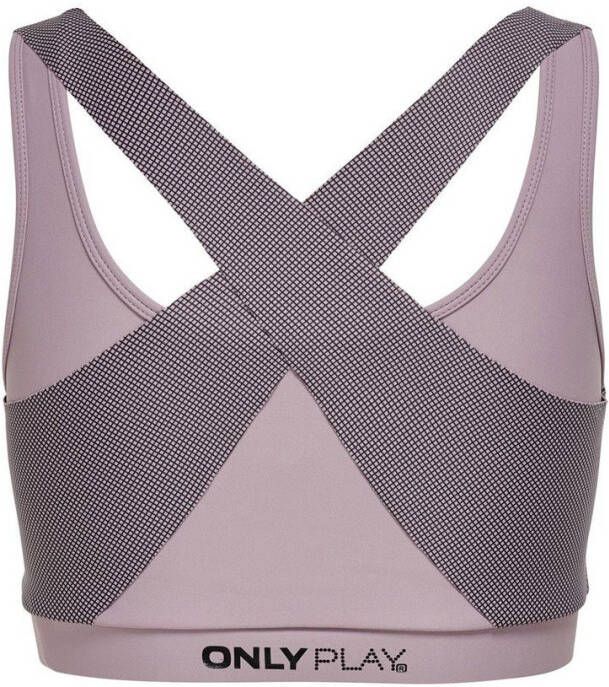 ONLY PLAY level 3 sportbh ONPMING paars/zwart