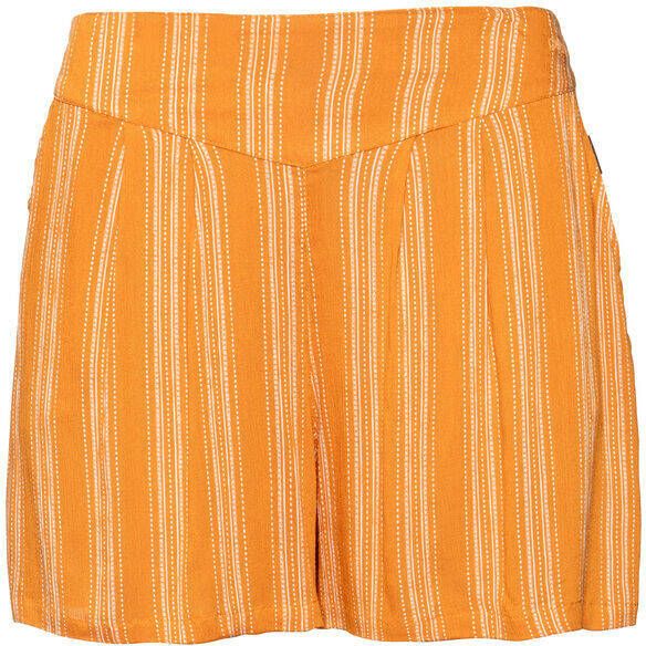 Protest gestreepte regular fit korte broek Avens okergeel/wit