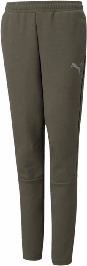 Puma regular fit joggingbroek met logo olijfgroen