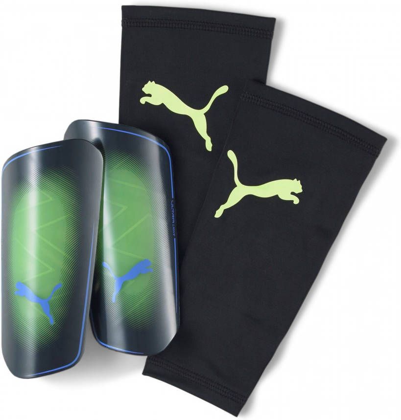 PUMA Ultra Light Sleeve Scheenbeschermers Zwart Groen Blauw