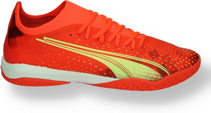PUMA Ultra Match Zaalvoetbalschoenen(IN)Oranje Lichtgroen
