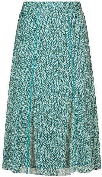 Tramontana semi transparante rok met all over print turquoise