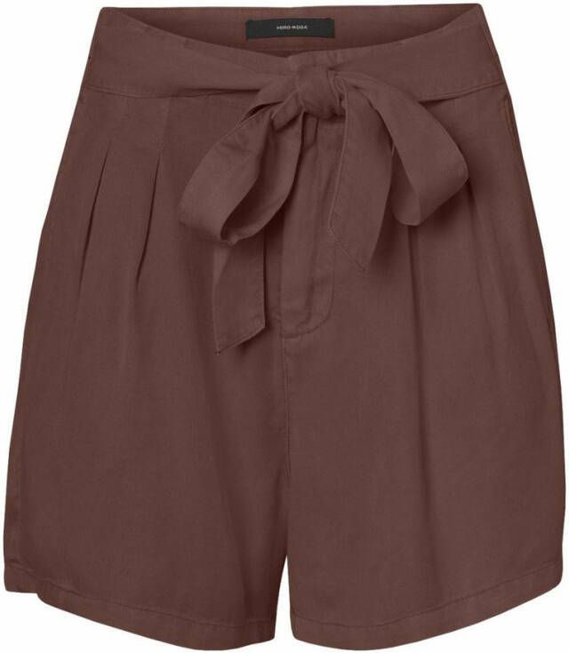 VERO MODA high waist wide leg korte broek groen