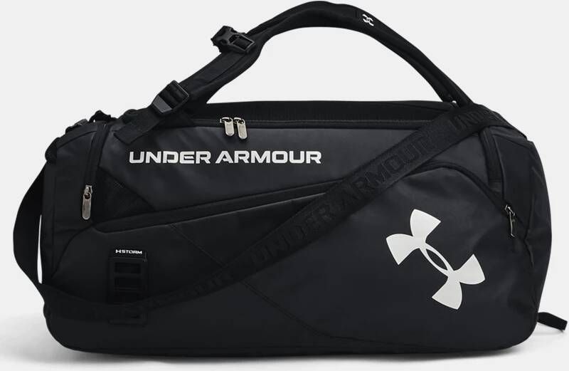 Under Armour Unisex sporttas Contain Duo Medium Zwart/Zwart/Metalen Zilver