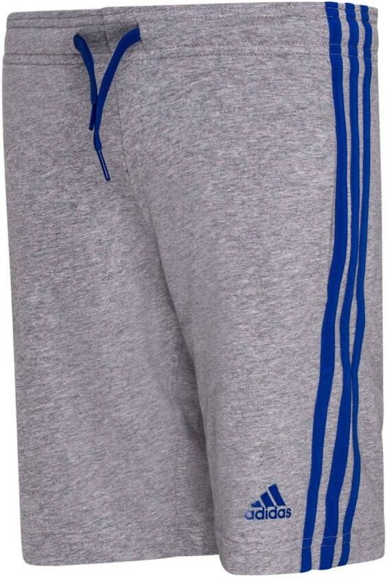 adidas 3 Stripes Shorts Grijs/Blauw Kinderen