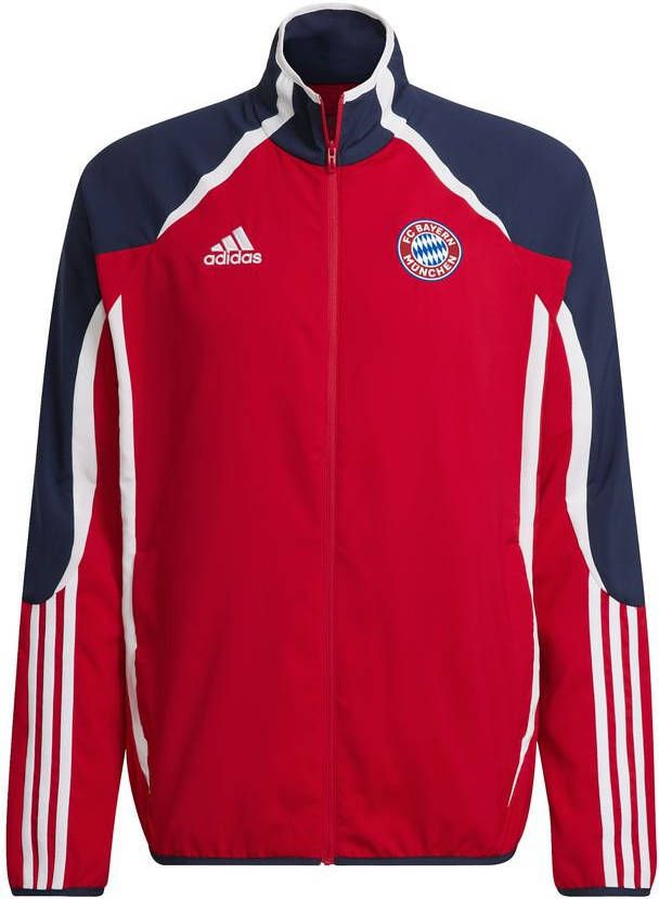 adidas Bayern München Woven Trainingsjack 2021 2022 Rood Donkerblauw
